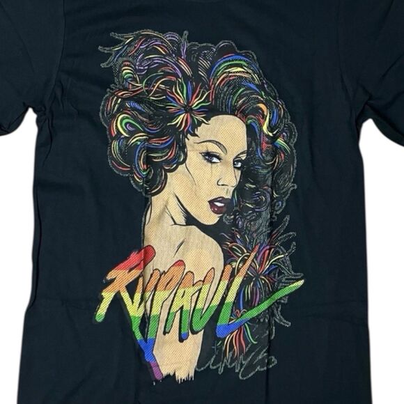 Rupaul T-Shirt Mens S Black Rainbow Colorful Drag Queen Con Pride LGBTQ Fun - Picture 1 of 9